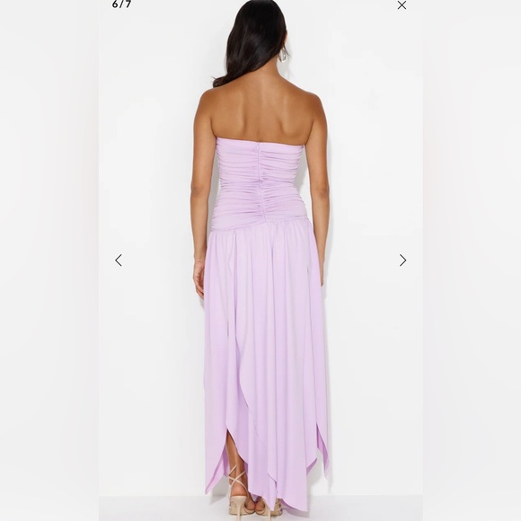 SPINNING QUEEN STRAPLESS MAXI DRESS LILAC - Hello Molly - Picture 3 of 3